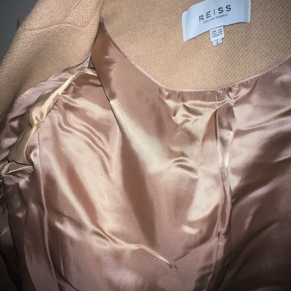 Reiss Tan Women's Wool Coat 🧥 Like New - Picture 7 of 11